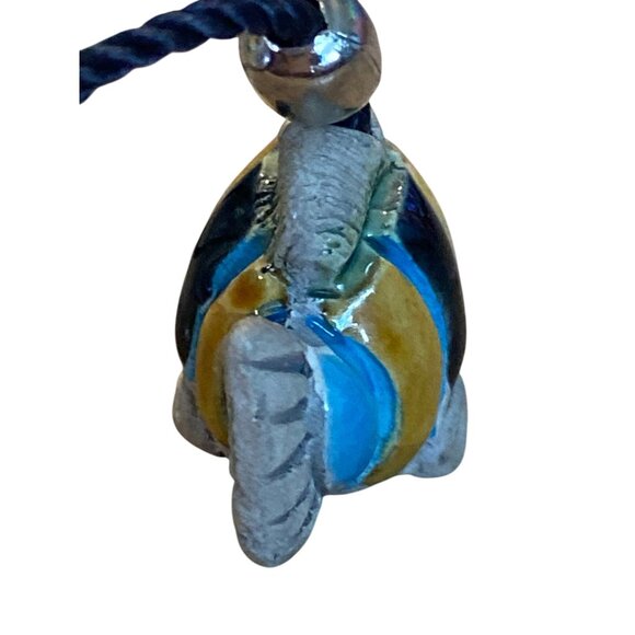 Hand-Painted Ceramic Fish Pendant Necklace From Peru - Picture 6 of 11